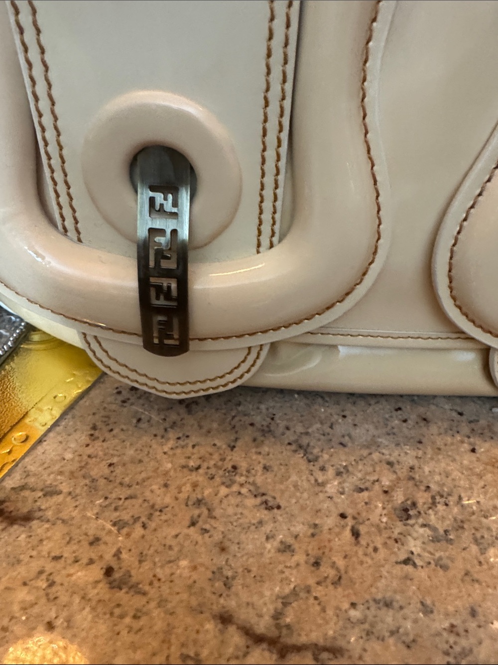 Authentic Vintage Fendi Cream Patent Leather Satchel - Women’s Bag - Picture 3 of 14